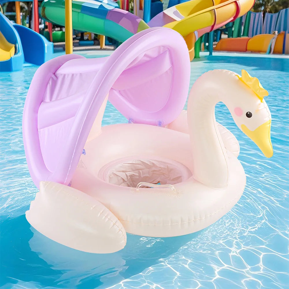 Swim Ring With Sunshade Canopy