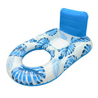 1Pc Leaf Inflatable Water Seat, Leisure Float With Cup Holder