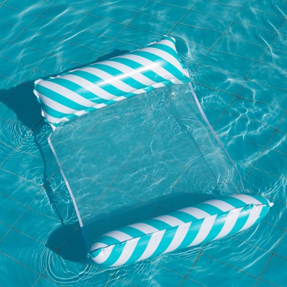 Foldable Water Hammock Float Lounger PVC Inflatable Pool Mat