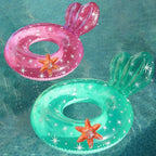 1Pc Clear Mermaid Inflatable Swimming Ring