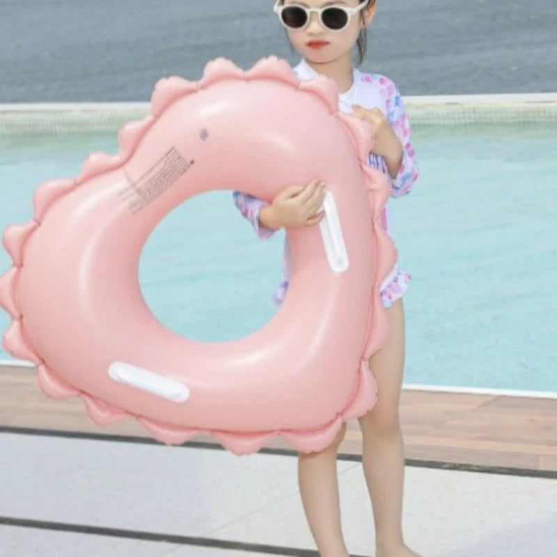 1pc Thickened PVC Swim Ring | Underarm Waist Ring | Thickened Heart-shaped Swimming Ring and Heart-shaped Handle Seat Ring