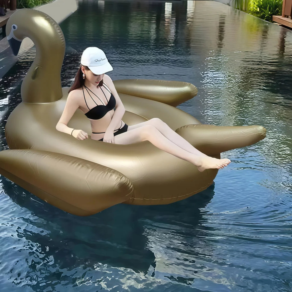 Giant PVC Inflatable Swan Floating Floating Bed