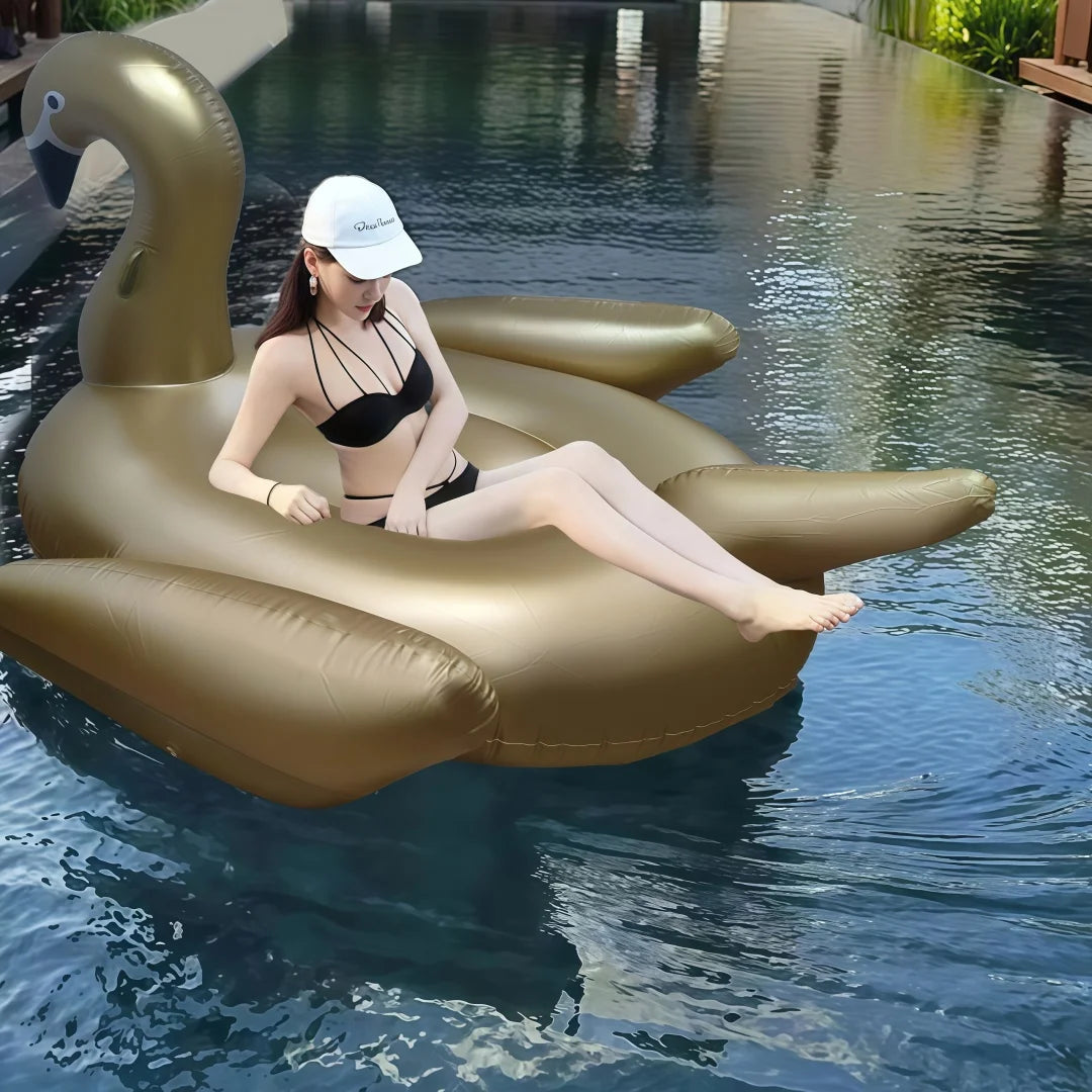 Giant PVC Inflatable Swan Floating Floating Bed
