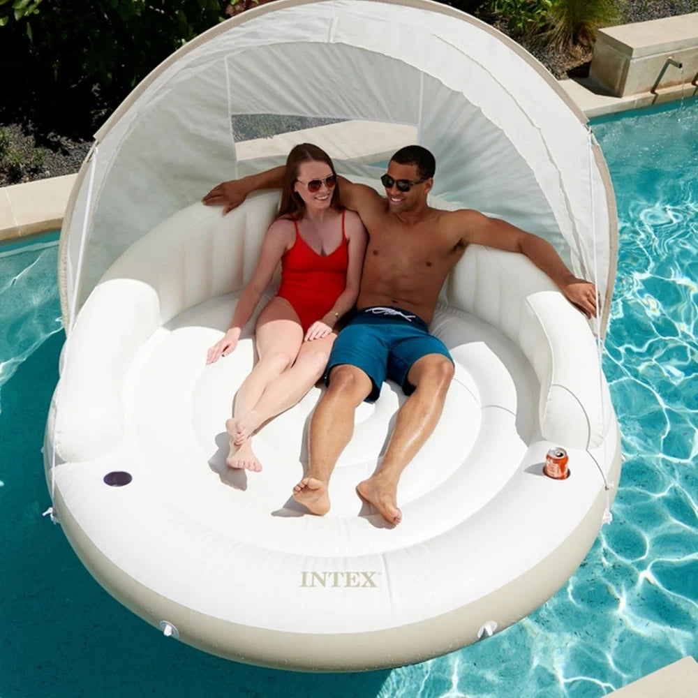 Canopy Island Inflatable Pool Float