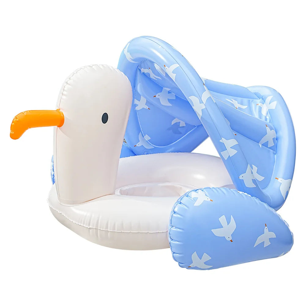 Seagull Inflatable Ride-On Pool Float and Swim Ring