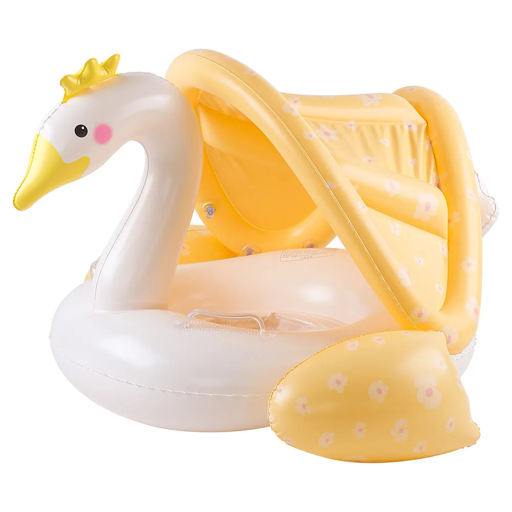 Swim Ring With Sunshade Canopy