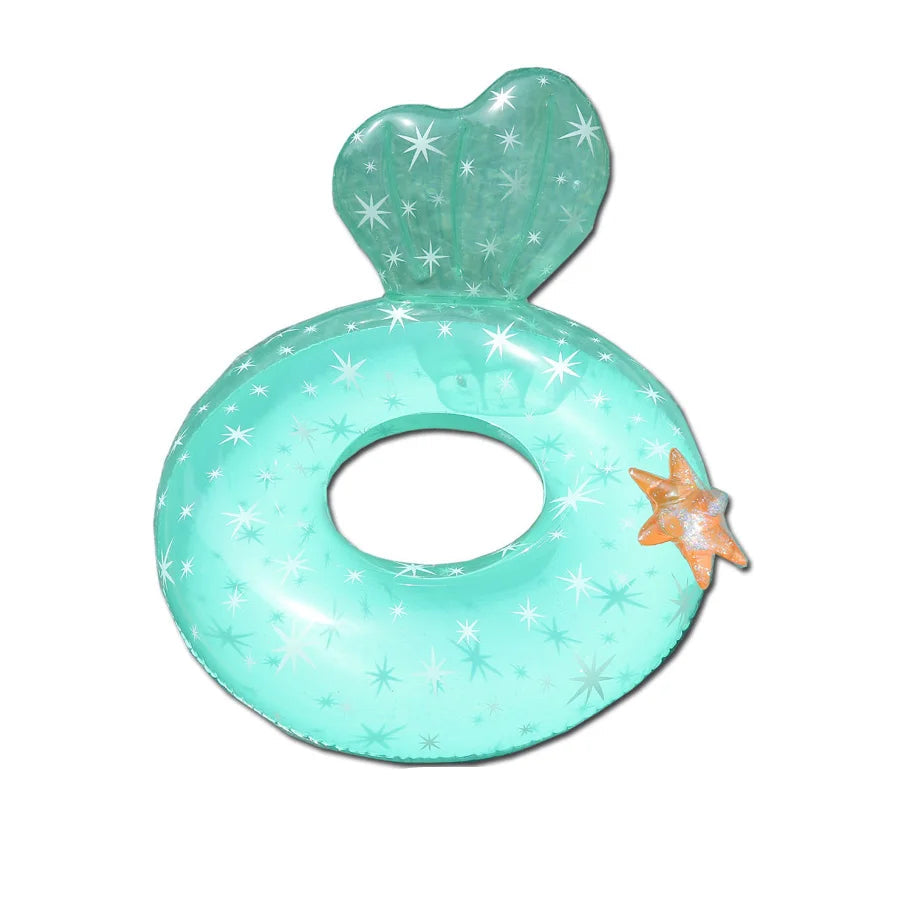 1Pc Clear Mermaid Inflatable Swimming Ring