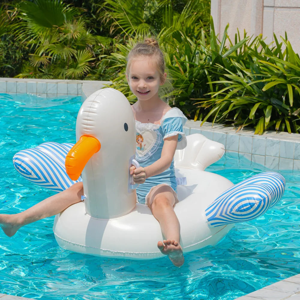 Seagull Inflatable Ride-On Pool Float and Swim Ring