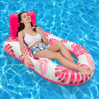 1Pc Leaf Inflatable Water Seat, Leisure Float With Cup Holder