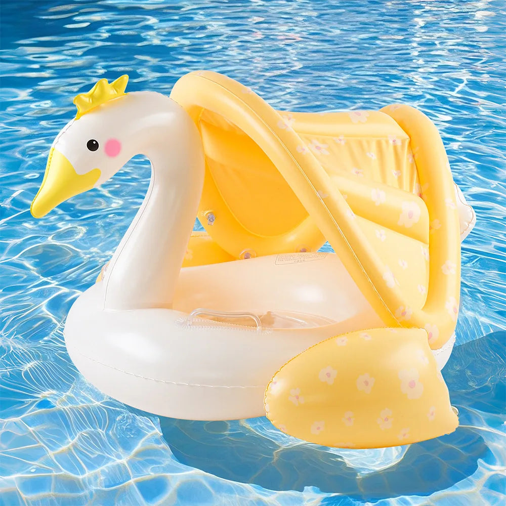 Swim Ring With Sunshade Canopy