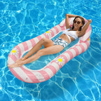 1Pc Daisy Pattern Inflatable PVC Pool Float Lounge Chair