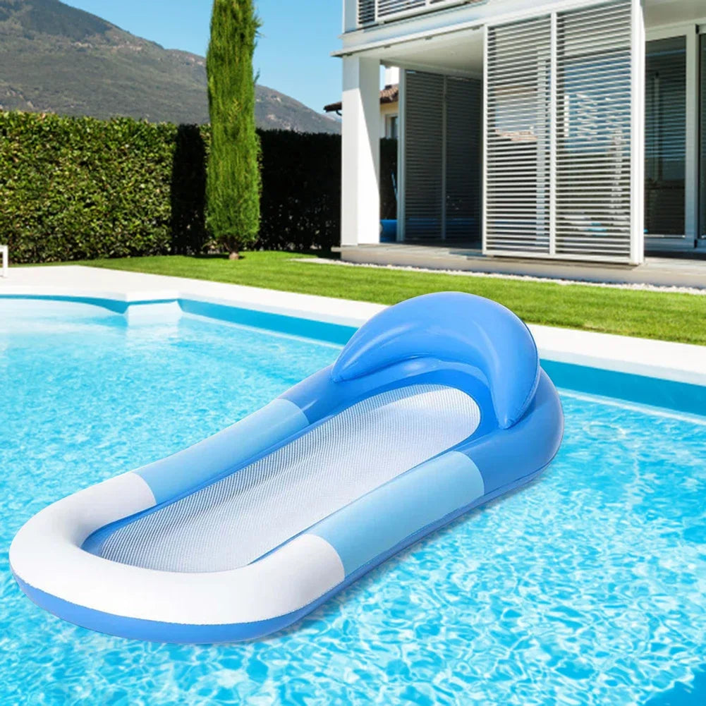 Inflatable Water Hammock Floating Bed Chair Air Mattress