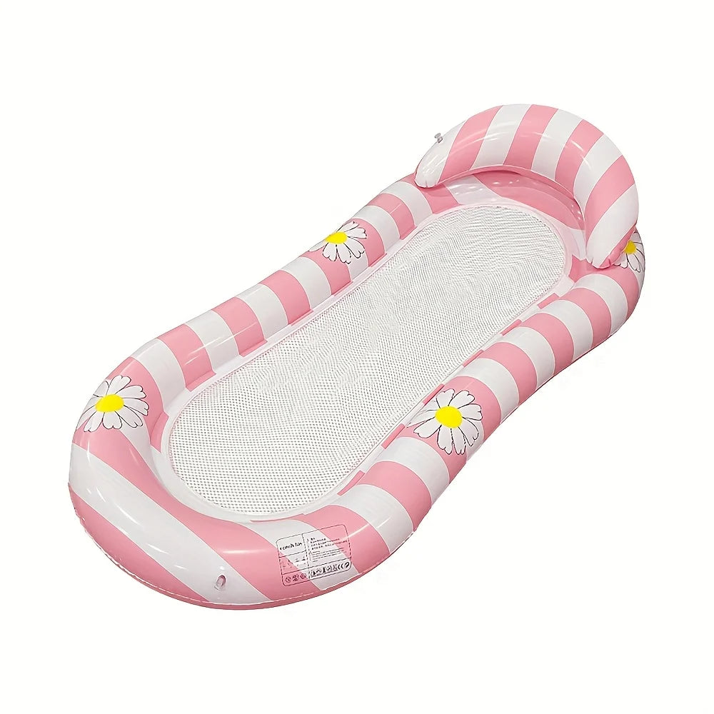 1Pc Daisy Pattern Inflatable PVC Pool Float Lounge Chair