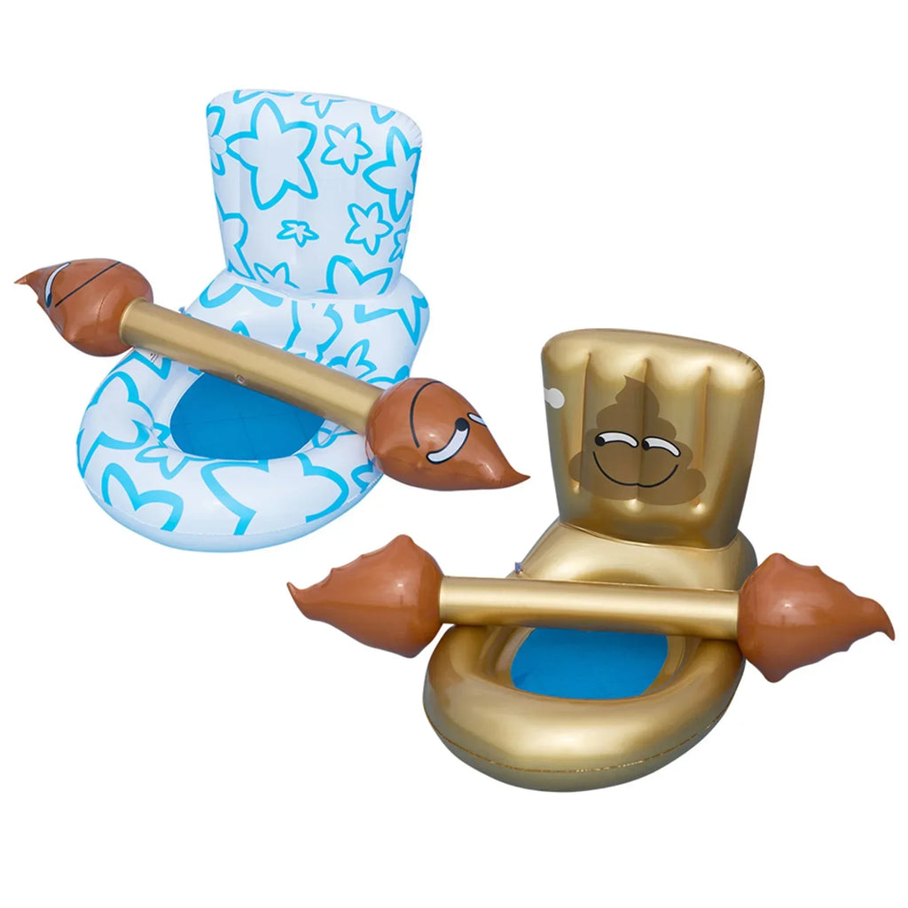 Toilet Shaped Inflatable Float Seat