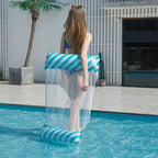 Foldable Water Hammock Float Lounger PVC Inflatable Pool Mat