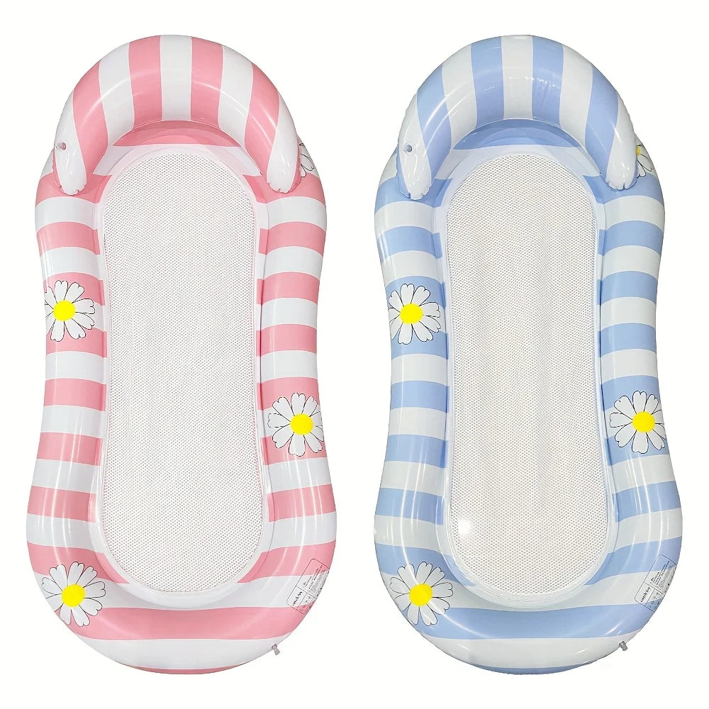 1Pc Daisy Pattern Inflatable PVC Pool Float Lounge Chair